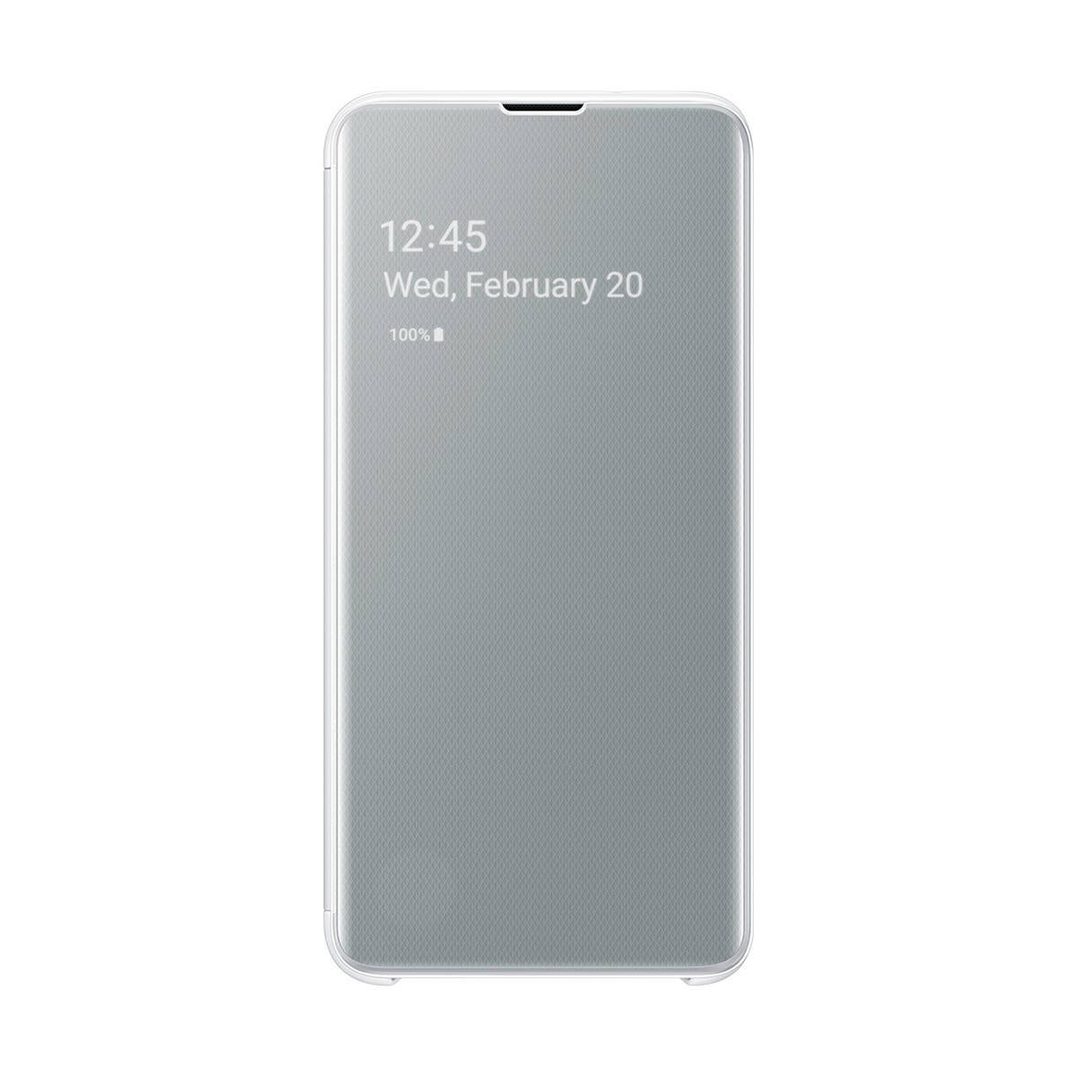 Étui Clear View Cover Galaxy S10e Samsung blanc avec rabat rigide transparent