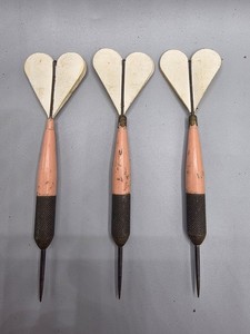 Vintage Dorwin Darts Set - Pink - With Leather Case -  Made In England -