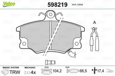 VALEO Bremsbeläge Satz Vorne für FIAT Panda Schrägheck (141) BARCHETTA (183)