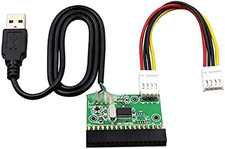 1.44MB 3.5" Floppy Drive Connector 34P to USB Cable Adapter, 20Cm, Black, Male-T