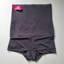 Maidenform High Waist Boyshort Shaper Size Small Firm Black Shapewear Girdle