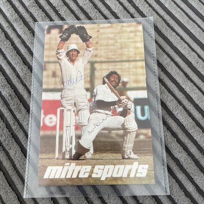 BOB TAYLOR DERBYSHIRE ENGLAND CRICKET TEST AUTOGRAMM SIGNED FOTOKARTE SEHR GUTER ZUSTAND MITRE