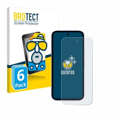 6x Schutzfolie Matt für Google Pixel 9a Displayschutz Antireflektierend