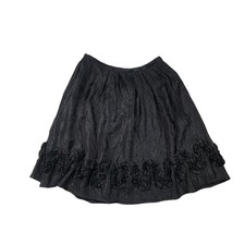 Vintage 90  s Black Floral Fairy Whimsigoth Skirt MSK Medium