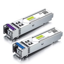10Gtek a pair of 1.25G SFP Bidi Transceiver 1000Base-BIDI,1490nm/1310nm SMF,up
