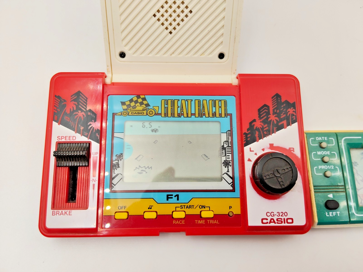 Scarce Hand Held LCD Computer Games Casio GREAT RACER F1 & Tandy