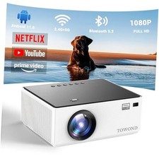 Mini Projector with Android TV 11.0, Smart Projector with Wifi and Bluetooth,
