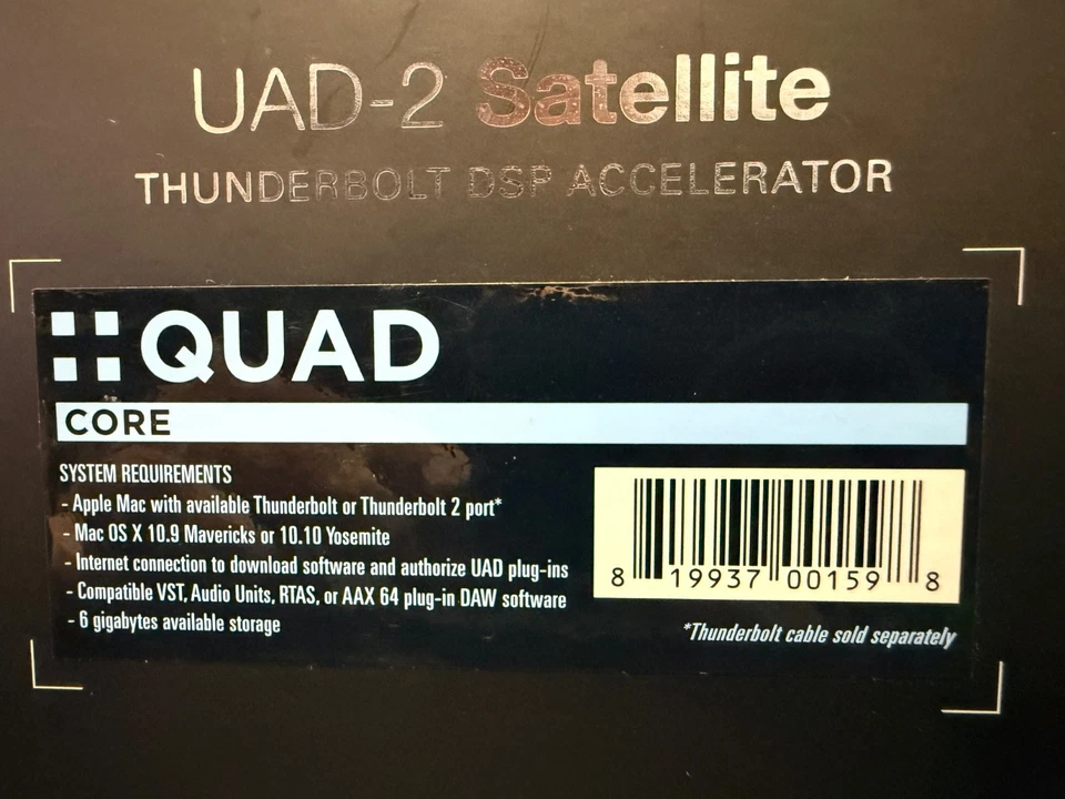 UAD-2 Satellite Thunderbolt Quad Core + PLUG-INs + Apple Cable - Immagine 2 di 4