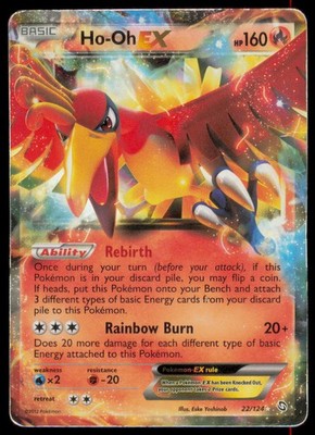 Ho-Oh EX 22/124 Holo EX Rare Dragons Exalted Pokemon Heavily Played