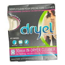 Dryel 30min In-Dryer Cleaner Booster 2 Loads Kit Breezy Clean Scent New