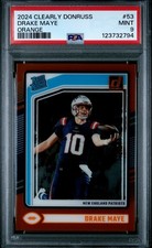 2024 PANINI CLEARLY DONRUSS ORANGE #53 DRAKE MAYE 92/199 PSA 9