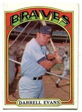 1972 Topps #171 Darrell Evans Baseball Card - Atlanta Braves