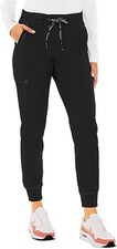 NWT new Med Couture Scrub Black Pants Women 3XL Cargo Jogger Bottoms MC7710 Soft