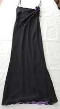 Ladies Maxi Dress Dorothy Perkins Size 12 Cowl Neck Double Lined Black 22689