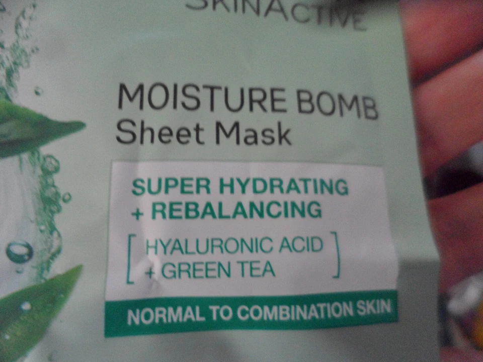 Garnier Moisture Bomb Green Tea Hydrating Face Sheet Mask for Combination Skin - Image 3 of 3
