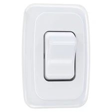 Single 1 Gang On-Off 12 volt White Light Switch - RV Camper Trailer Marine Boat