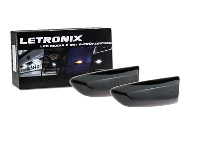 LETRONIX LED Seitenblinker Blinker Smoke Schwarz Module Opel Grandland X ab 2017