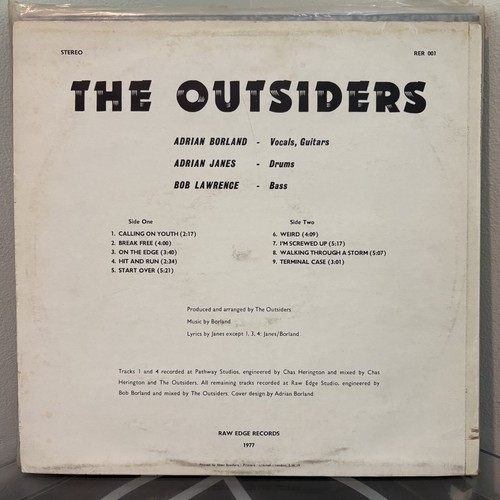 OUTSIDERS Calling On Youth LP 1977 Raw Edge ORIG UK PRESS Sound Borland EX / VG+ - Picture 2 of 4