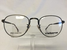 Vintage Claiborne C-529 Eyeglasses Sunglasses Antique Pewter Round