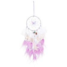 Dreamlike Butterfly Tree of Life Dream Catcher Wall Decor Purple Dream Catche...