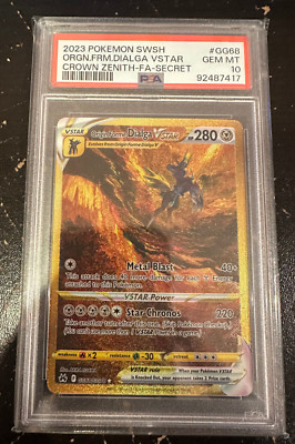 Pokemon TCG Origin Forme Dialga Vstar GG68 Gold Crown Zenith PSA
