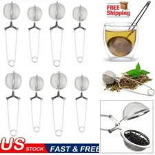 1-8 Pack Tea Infuser for Loose Leaf Tea Long Handled Mesh Snap Ball Tea Strainer