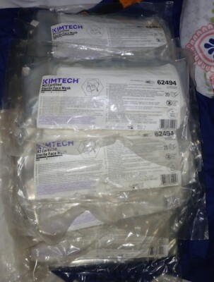 New Kimtech 62494 M3 Certified Sterile White Face Masks  Bag of 20 Exp 08/2026