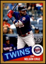 Nelson Cruz 2020 Topps 1985 35th Anniversary Series 2 5x7 Gold #85TB-24 /10 Twin