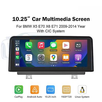 LHD 10.25'' Android BT5.0 CarPlay TouchScreen For 2011-2013 BMW X5/X6 E70/71
