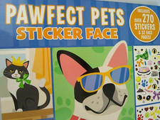 Pawfect Pets Sticker Create-a-Face Book Dogs Cats Activity Bendon 270 Stickers