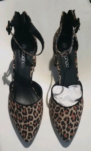 leopard print short heels