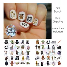 Star Wars Waterslide Nail Decals Set Of 50 Instructions & Bonus