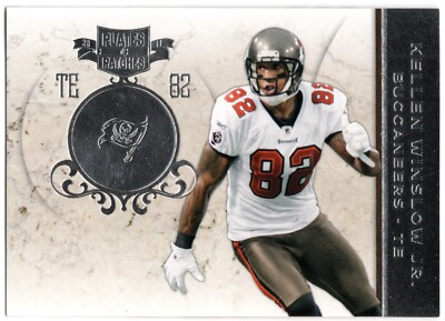 2011 Panini Plates & Patches #91 KELLEN WINSLOW JR "SILVER FOIL" Card #096/100