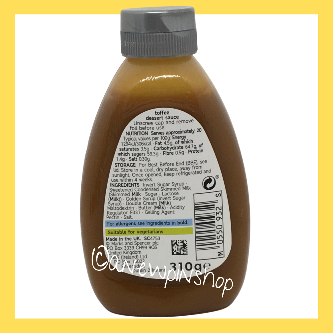 M&S Dessert Sauce Sticky Toffee For Pancakes Ice Cream Waffles Marks