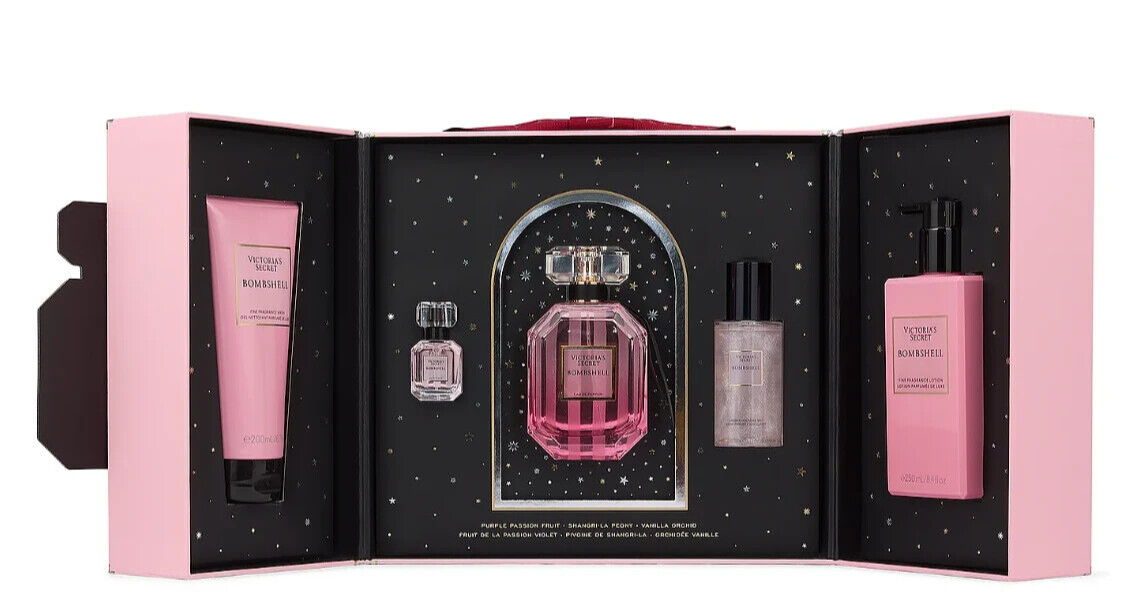 Victoria's Secret 5PC Bombshell Ultimate LUX Holiday Gift Set~ 3.4