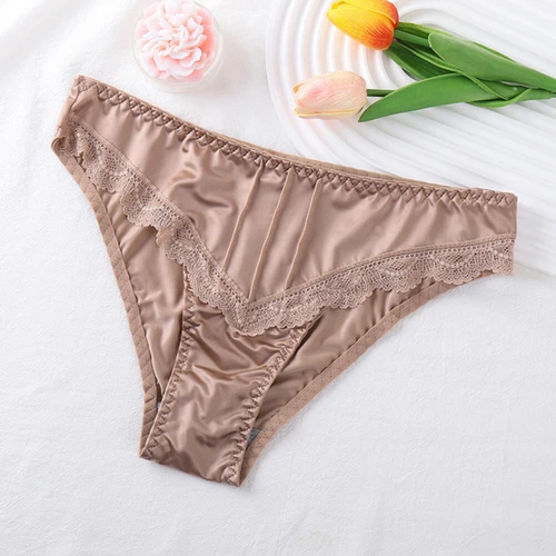 Damen-Slips Spitze Satin Seide Höschen Dessous nahtlos Unterwäsche Tanga Slips P - Bild 21 von 29