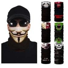 Breathable Sun Shield Face Mask Skull Cooling Long Neck Gaiter Anti UV Bandana