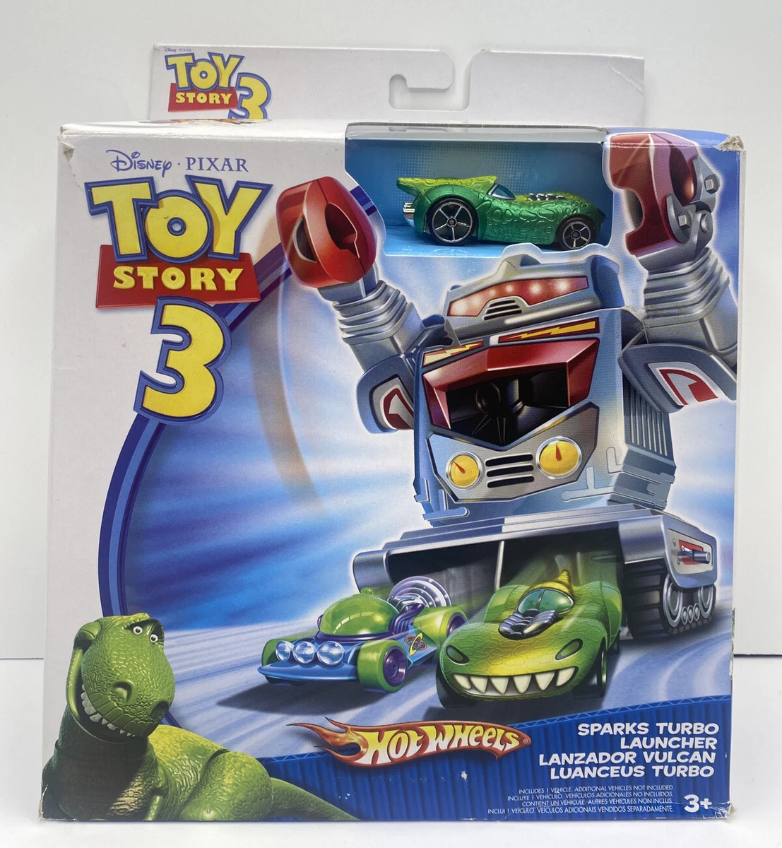 NEW | 2009 Disney TOY STORY 3 Hot Wheels SPARKS TURBO LAUNCHER Car 