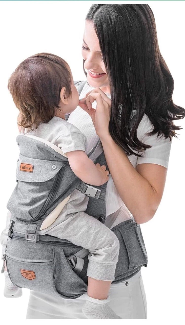 SUNVENO Ergonomic Baby Carrier Infant Baby Hip seat Waist Carrier Navy Blue New
