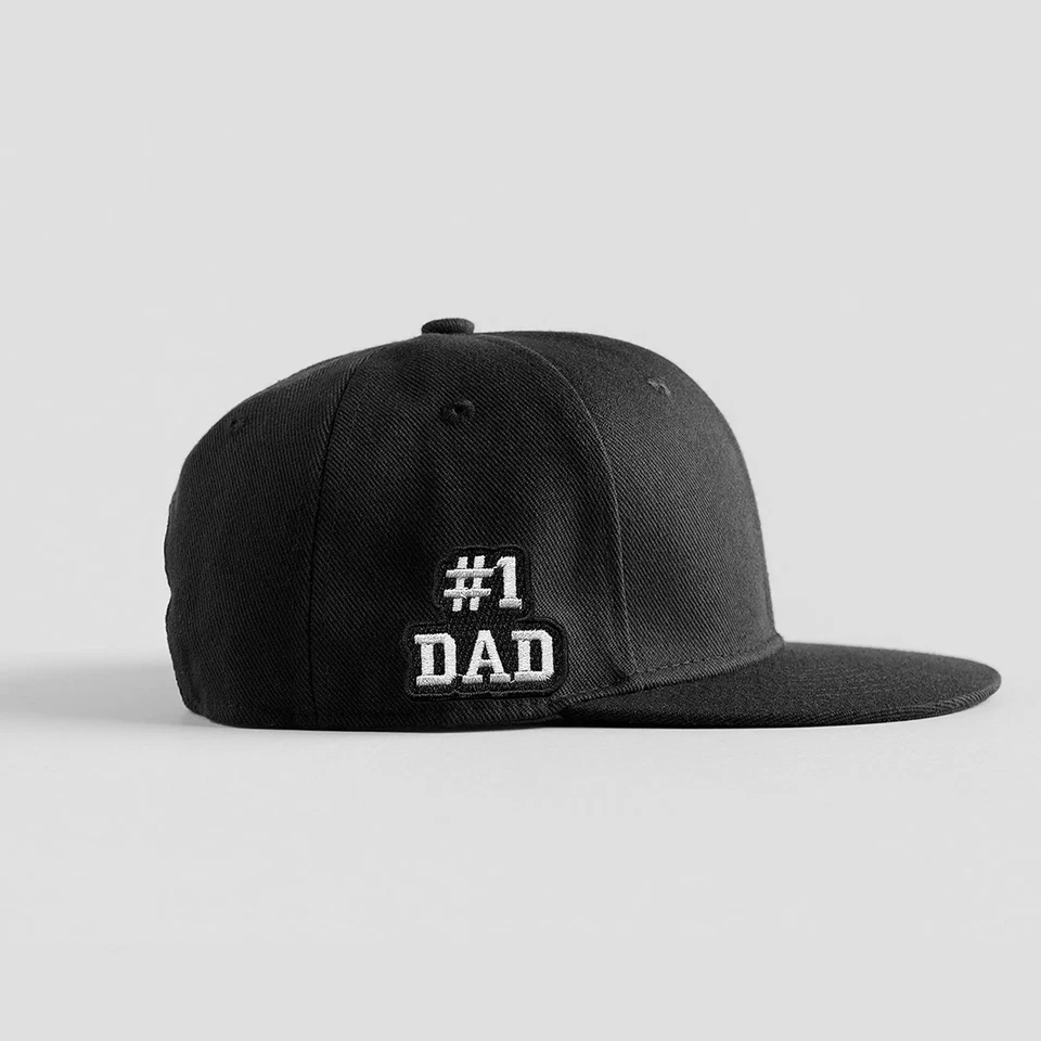 #1 Dad Hat Patch Proud Parent Embroidered Iron On - Image 3 of 3