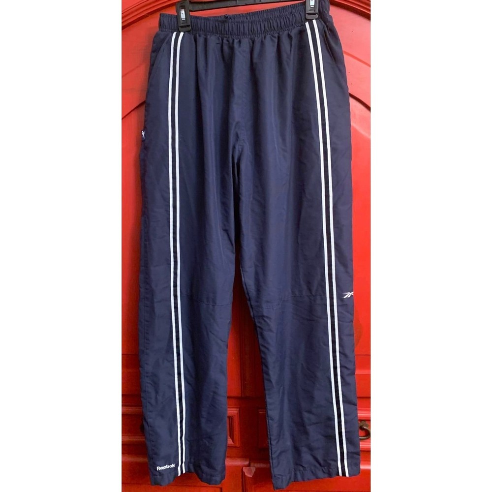 Reebok Men's XL Navy Mesh-Lined Running Basketball Sweatpants EUC
