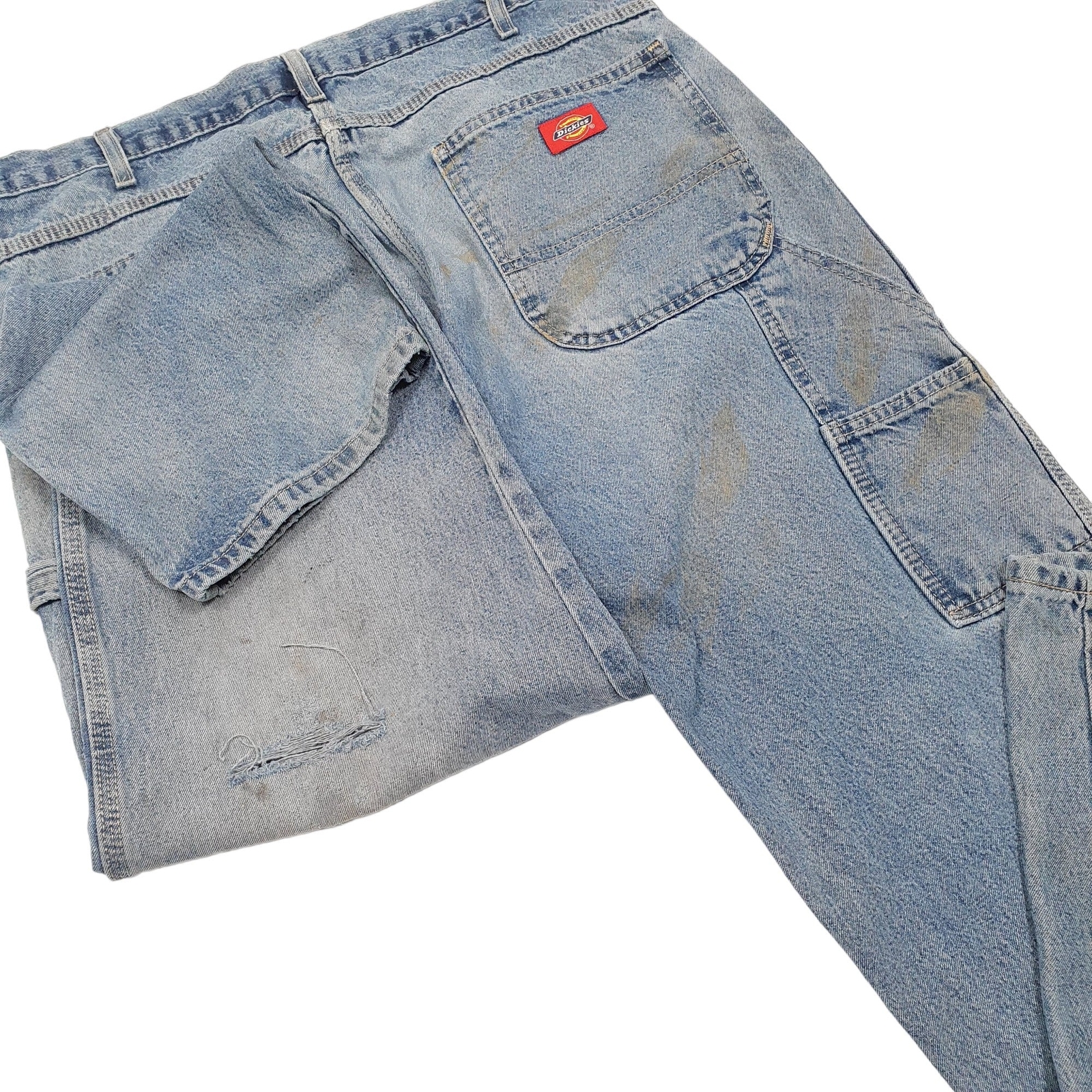 DICKIES Carpenter Jeans Regular Fit Blue Denim Trousers Mens Carpenter W36 L32 image 4