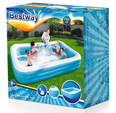 XL DELUXE Family Rechteck Pool Familienpool Planschbecken 305 x 183 cm Bestway