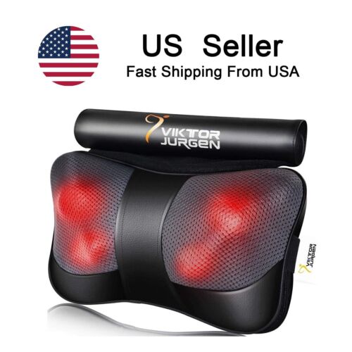 VIKTOR JURGEN Neck Massage Pillow Shiatsu Deep Kneading Shoulder Back and Foot - Picture 1 of 10