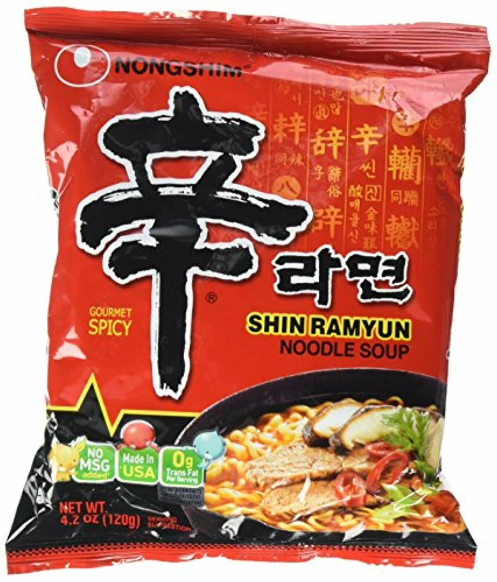 Nong Shim Shin Spicy Ramyun Noodle Soup 120g x 20 Packets Halal Korean |  eBay