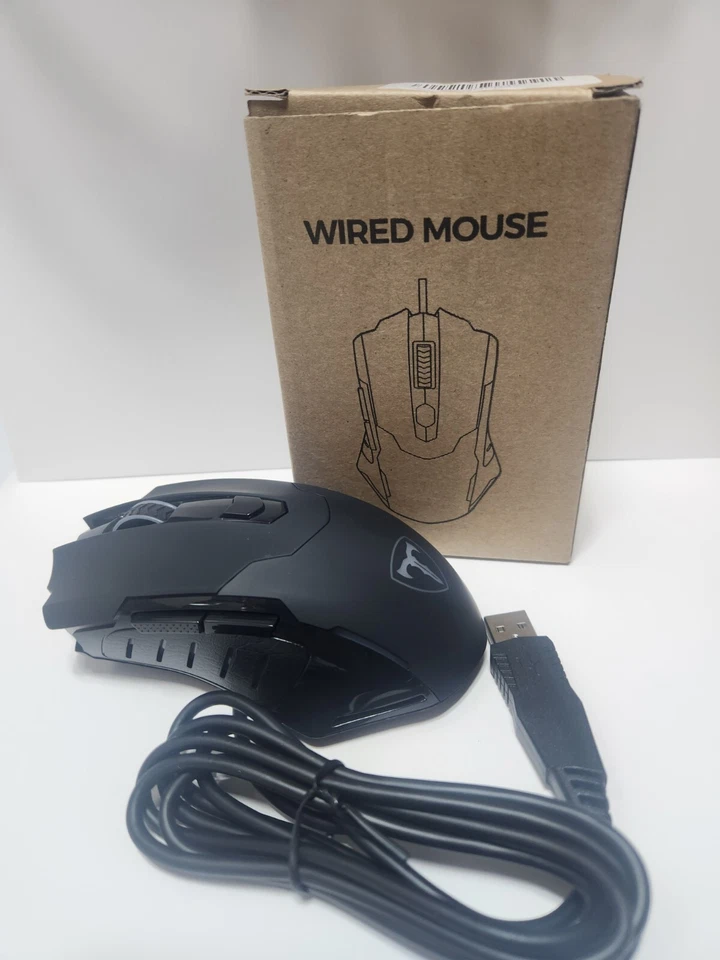 ET-T7 Wired Gaming Mouse USB UpTo 7200dpi 7 Button LED Optical USB - Image 4 of 4