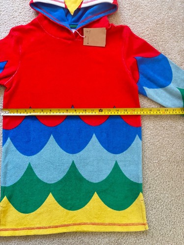 Mini Boden Towelling Throw-On - Multi Rainbow Parrot 7-8T - Picture 10 of 13