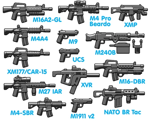 BrickArms Modern Combat - Frontline Pack V2 Weapons for Brick Minifigures