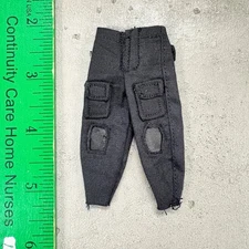 1/12 black calf-length Tactical Pants for 6" medium to slim action figure body