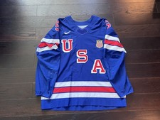 NTDP Team USA Game Worn Hockey Jersey #5 Lincoln Kuehne Nike Swift Islanders ASU